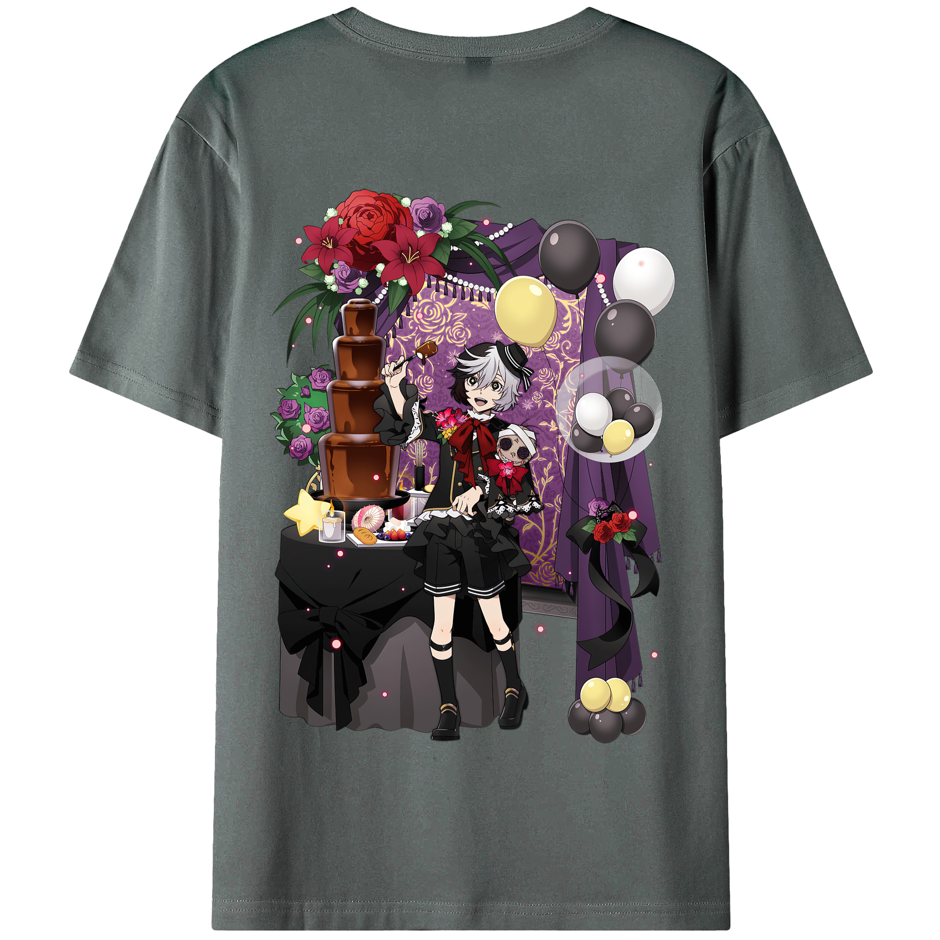（画像用） 文豪ストレイドッグス Bungo Stray Dogs 綿100％半袖Tシャツ（背面プリント）